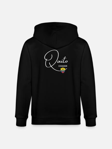 Quito Ecuador, elegant design Quito - Stanley/Stella CULTIVATOR  Unisex Organic Hooded Jacket - black