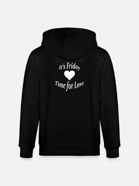 VENDREDI - TEMPS POUR L’AMOUR - Veste à capuche bio CULTIVATOR Stanley/Stella Unisexe - noir