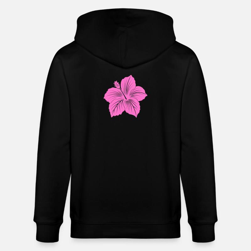 Fleur d’hibiscus - Veste à capuche bio CULTIVATOR Stanley/Stella Unisexe - noir