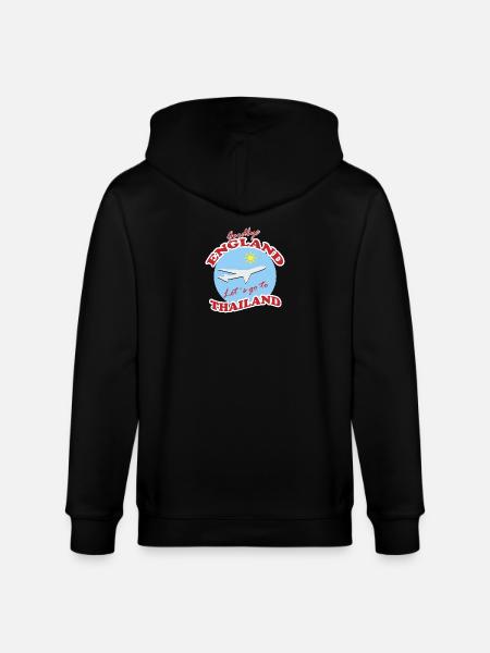 Goodbye England-Lets Go To Thailand - Stanley/Stella CULTIVATOR  Unisex Organic Hooded Jacket - black