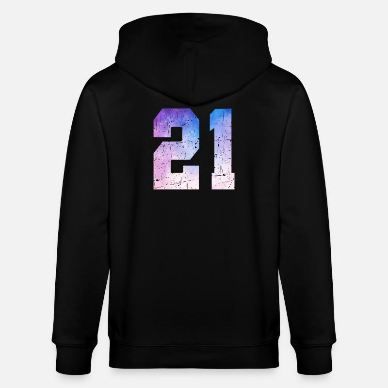 Issue 21 – 21st Anniversary Gift - Stanley/Stella CULTIVATOR  Unisex Organic Hooded Jacket - black