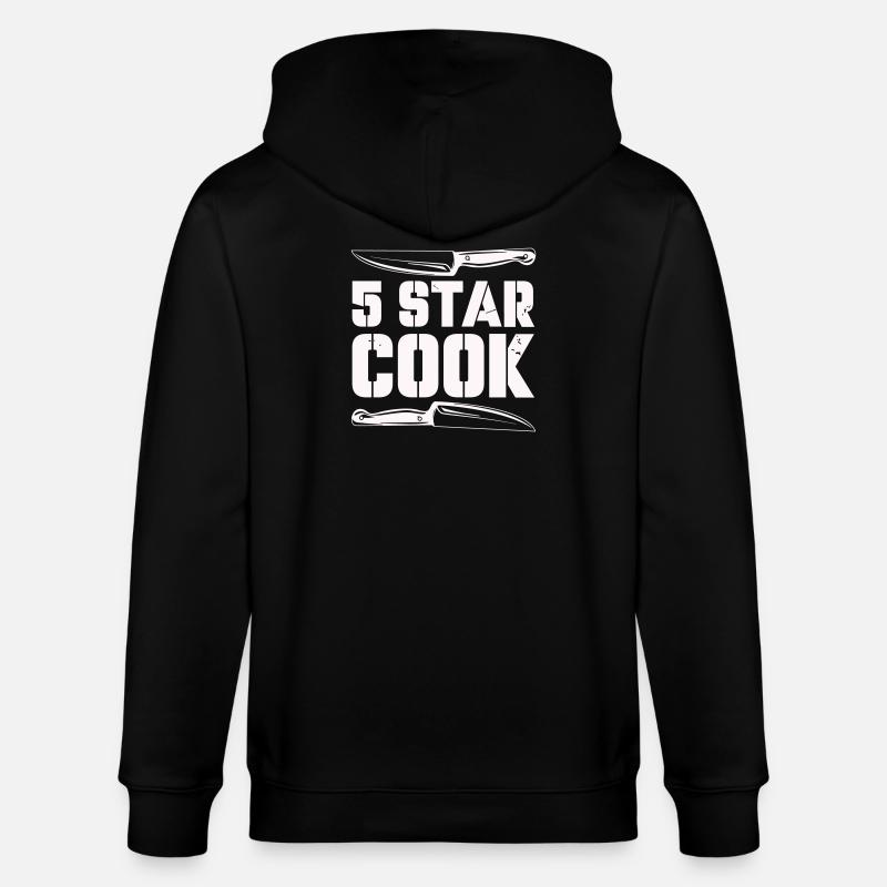 5_star_cook- - Stanley/Stella Unisex Bio-Kapuzenjacke CULTIVATOR  - Schwarz