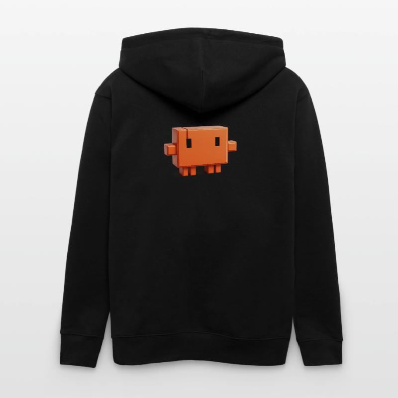 Claude Code Pixel 3D Mascot Cute Dev Sticker Stanley/Stella CULTIVATOR  Unisex Organic Hooded Jacket