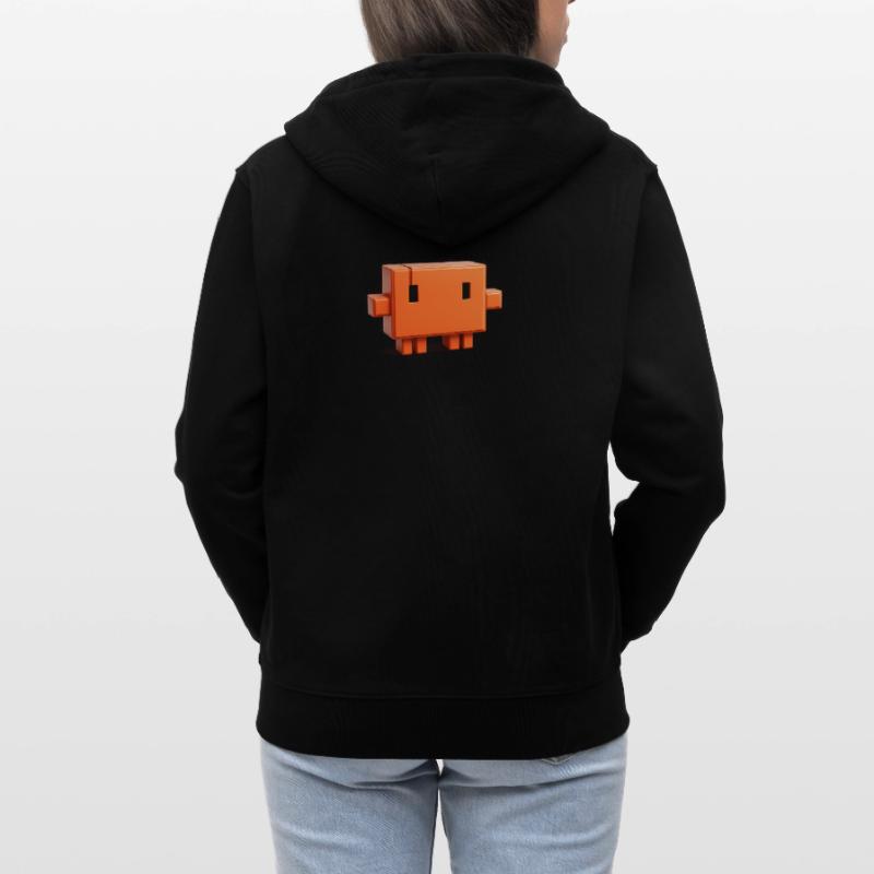 Claude Code Pixel 3D Mascot Cute Dev Sticker Stanley/Stella CULTIVATOR  Unisex Organic Hooded Jacket