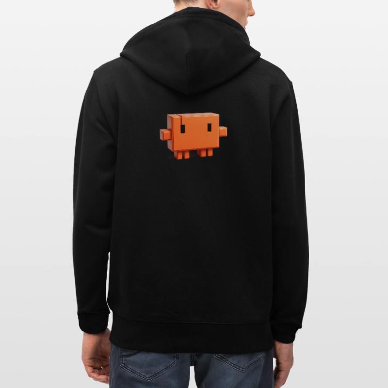 Claude Code Pixel 3D Mascot Cute Dev Sticker Stanley/Stella CULTIVATOR  Unisex Organic Hooded Jacket