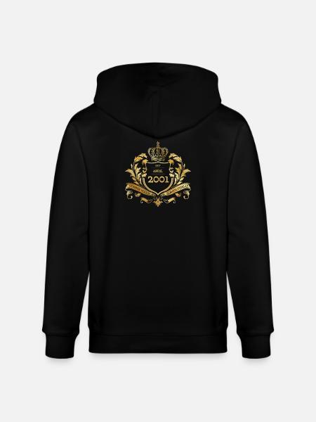 25th Birthday Semper Verum - Established 04/2001 - Stanley/Stella CULTIVATOR Unisex Organic Hooded Jacket - black