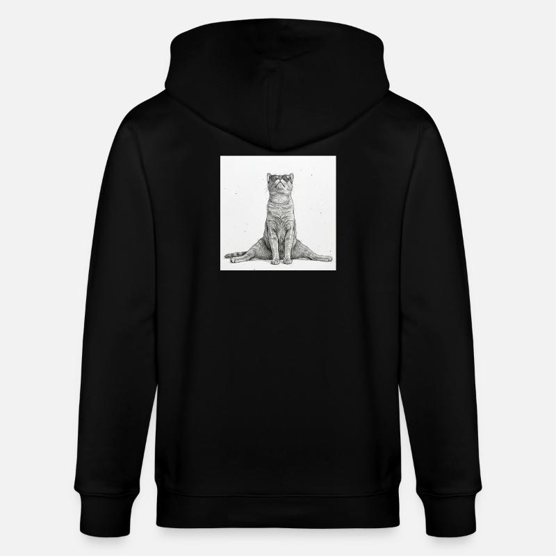 Séparations de yoga pour chats cool - Veste à capuche bio CULTIVATOR Stanley/Stella Unisexe - noir