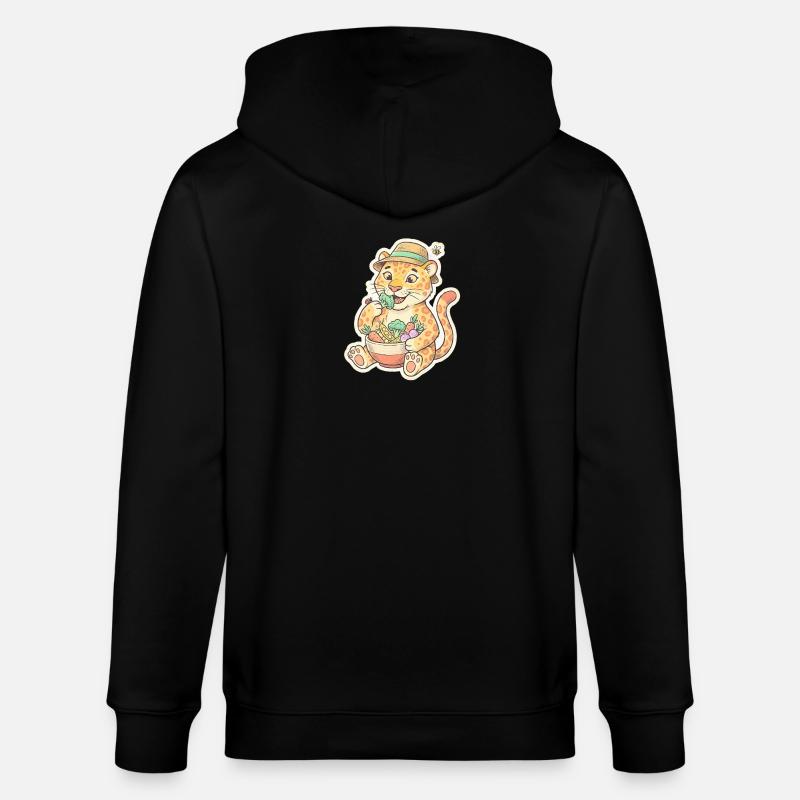 Kit léopard avec panier de légumes - Veste à capuche bio CULTIVATOR Stanley/Stella Unisexe - noir
