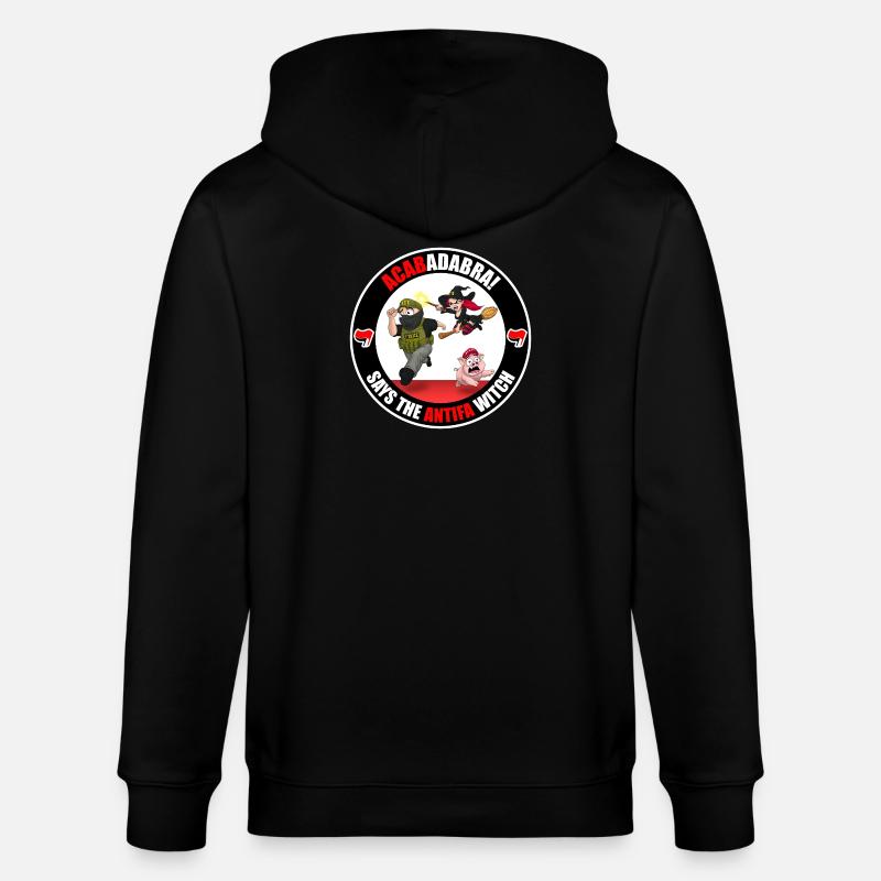 The Antifa Witch - Border Patrol - Veste à capuche bio CULTIVATOR Stanley/Stella Unisexe - noir