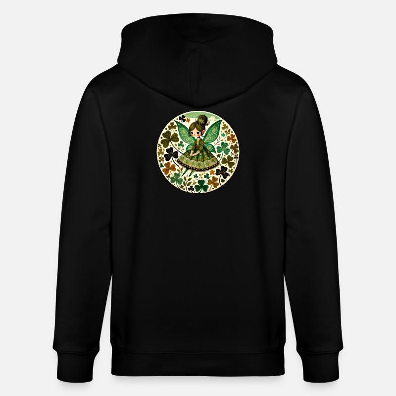 Smaragdfeenklee-Garten - Stanley/Stella Unisex Bio-Kapuzenjacke CULTIVATOR  - Schwarz