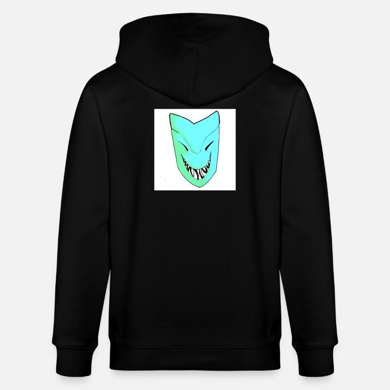 Masque souriant dans le dégradé - Veste à capuche bio CULTIVATOR Stanley/Stella Unisexe - noir