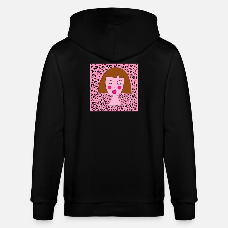 LEOPARDENMÄDCHEN - Stanley/Stella Unisex Bio-Kapuzenjacke CULTIVATOR - Schwarz