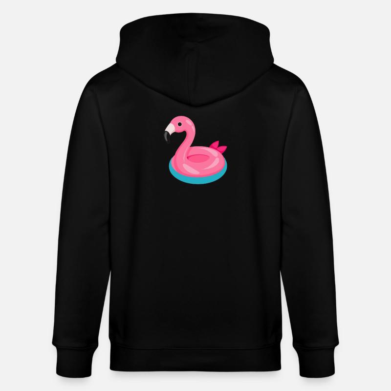 Flamingo-Schwimmschwimmer - Stanley/Stella Unisex Bio-Kapuzenjacke CULTIVATOR  - Schwarz