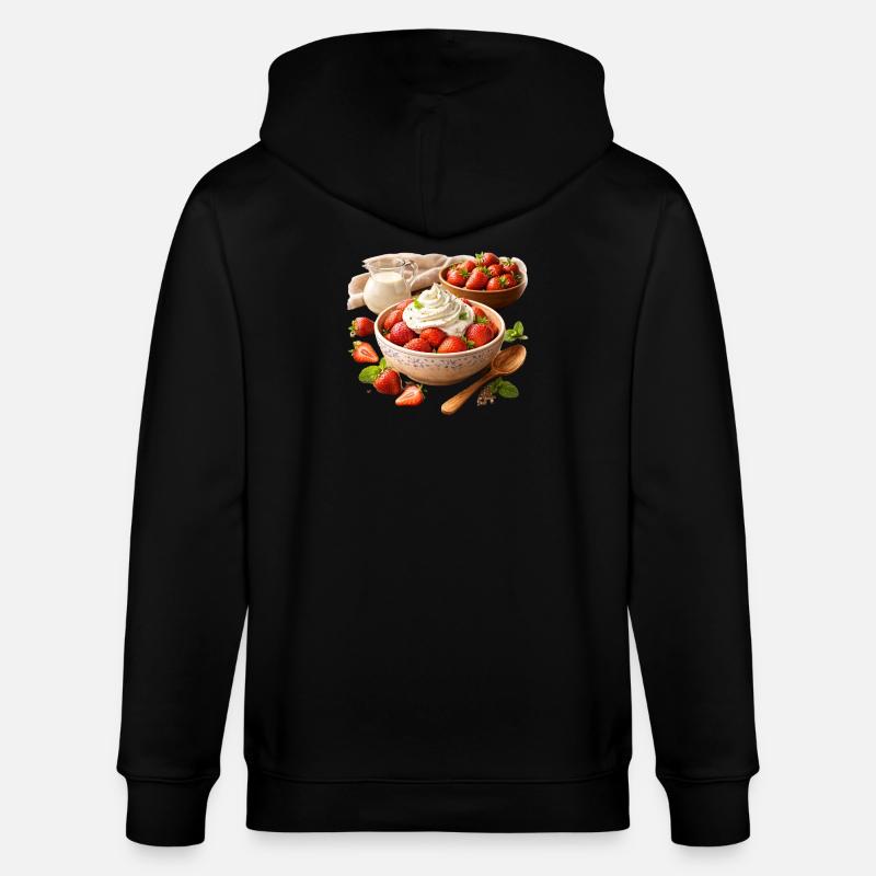 Fraises à la crème - Veste à capuche bio CULTIVATOR Stanley/Stella Unisexe - noir