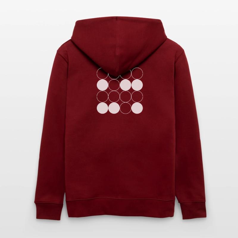 Circle Grid pattern Stanley/Stella CULTIVATOR  Unisex Organic Hooded Jacket