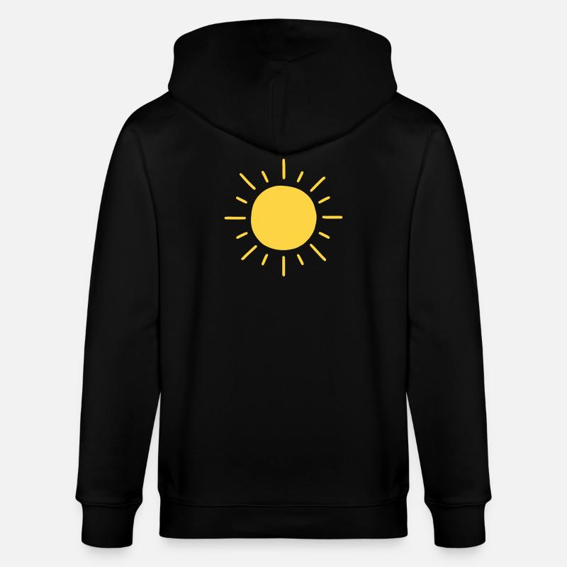 Minimalistische Sonne - Stanley/Stella Unisex Bio-Kapuzenjacke CULTIVATOR  - Schwarz