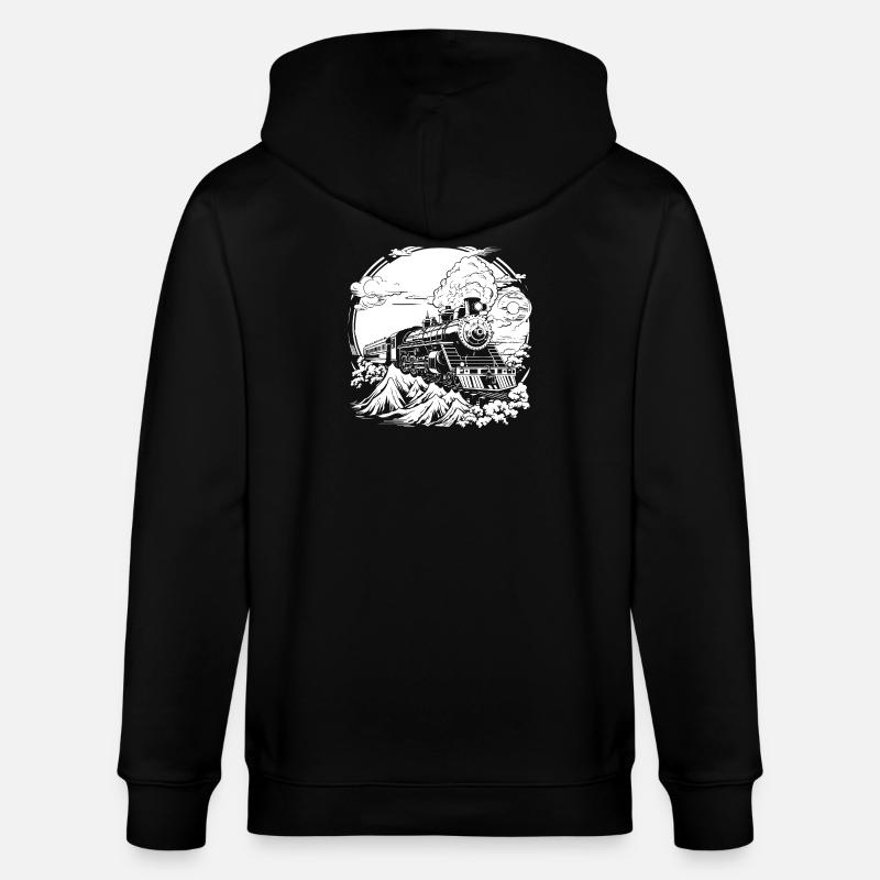 Chemin de fer - Veste à capuche bio CULTIVATOR Stanley/Stella Unisexe - noir
