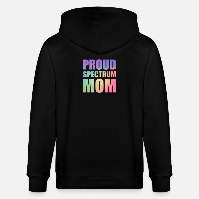Stolze Spectrum-Mama - Stanley/Stella Unisex Bio-Kapuzenjacke CULTIVATOR - Schwarz