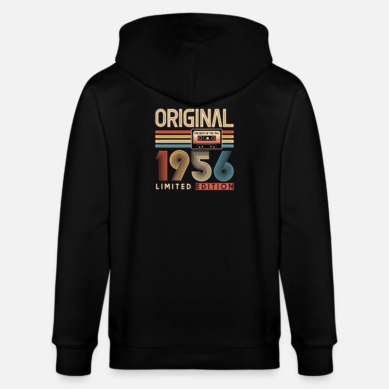 70e anniversaire, 70 ans - Veste à capuche bio CULTIVATOR Stanley/Stella Unisexe - noir
