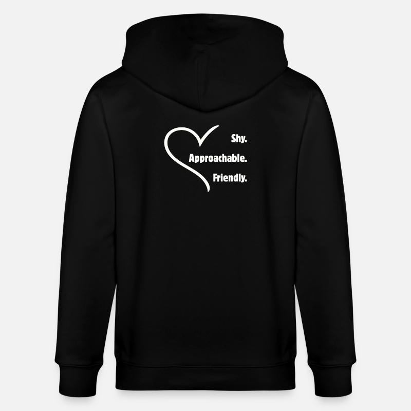 Flirteurs introvertis timides amicaux accessibles - Veste à capuche bio CULTIVATOR Stanley/Stella Unisexe - noir