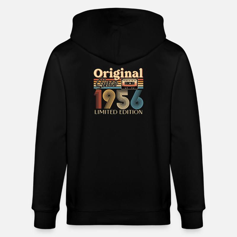 70e anniversaire, 70 ans - Veste à capuche bio CULTIVATOR Stanley/Stella Unisexe - noir