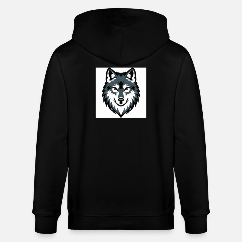 Wolf Graphic Emblem - Stanley/Stella Unisex Bio-Kapuzenjacke CULTIVATOR - Schwarz