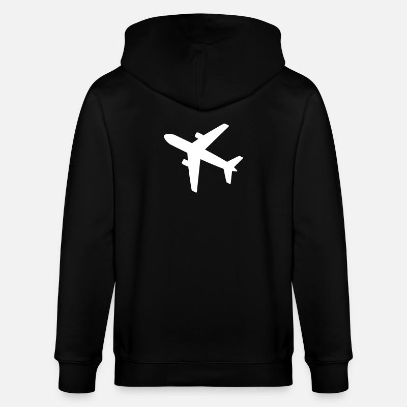 Flugzeug - Stanley/Stella Unisex Bio-Kapuzenjacke CULTIVATOR  - Schwarz