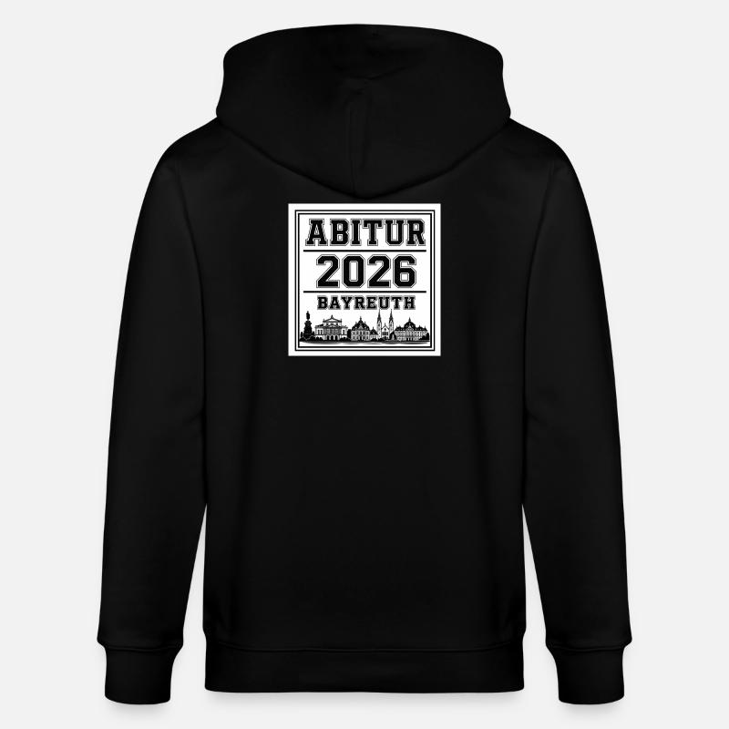Abitur-2026-Bayreuth - Stanley/Stella Unisex Bio-Kapuzenjacke CULTIVATOR - Schwarz