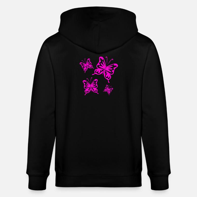Papillons - Veste à capuche bio CULTIVATOR Stanley/Stella Unisexe - noir