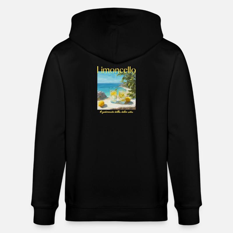 Limonecello am Strand - Stanley/Stella Unisex Bio-Kapuzenjacke CULTIVATOR  - Schwarz