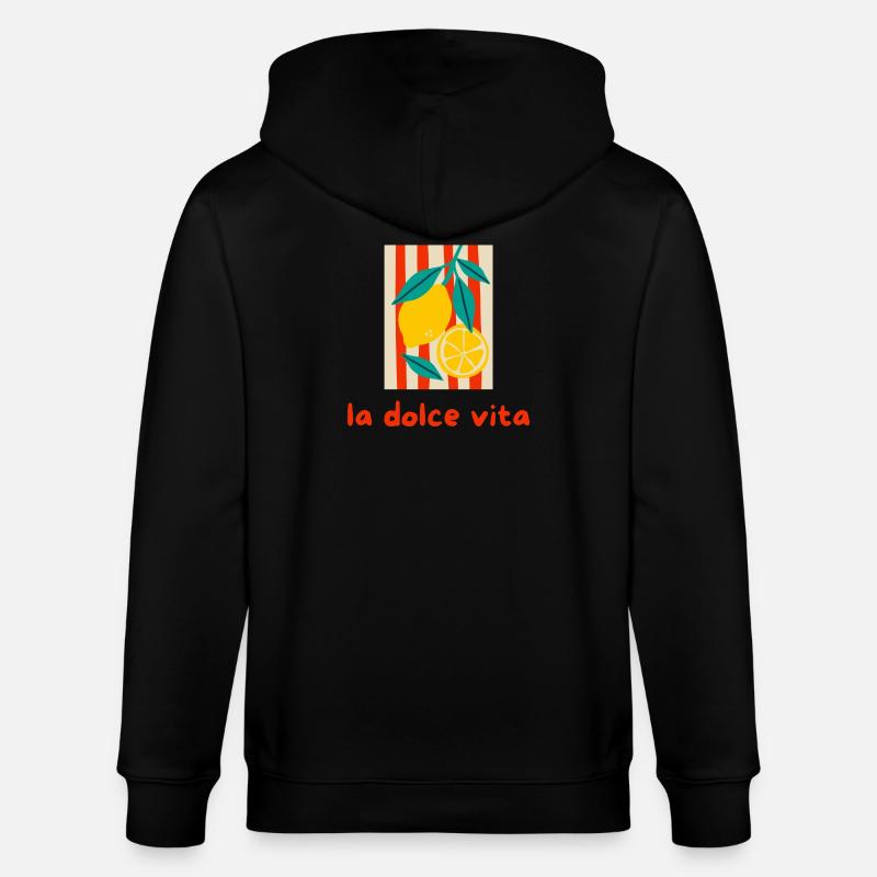 La dolce vita - Stanley/Stella Unisex Bio-Kapuzenjacke CULTIVATOR  - Schwarz