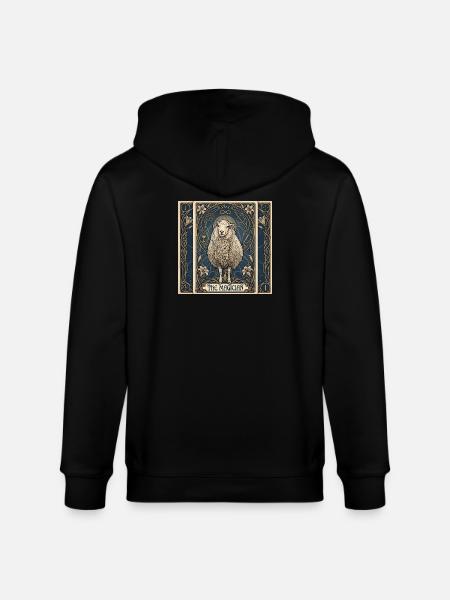 Sheep, the Magician - Stanley/Stella CULTIVATOR  Unisex Organic Hooded Jacket - black