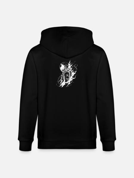 Astronaut between stardust and eternity - Stanley/Stella CULTIVATOR  Unisex Organic Hooded Jacket - black