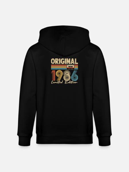 40th birthday, 40 years - Stanley/Stella CULTIVATOR Unisex Organic Hooded Jacket - black