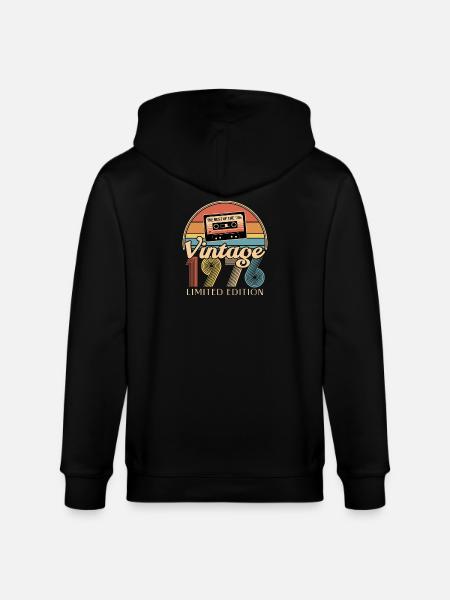 50th anniversary - Stanley/Stella CULTIVATOR Unisex Organic Hooded Jacket - black