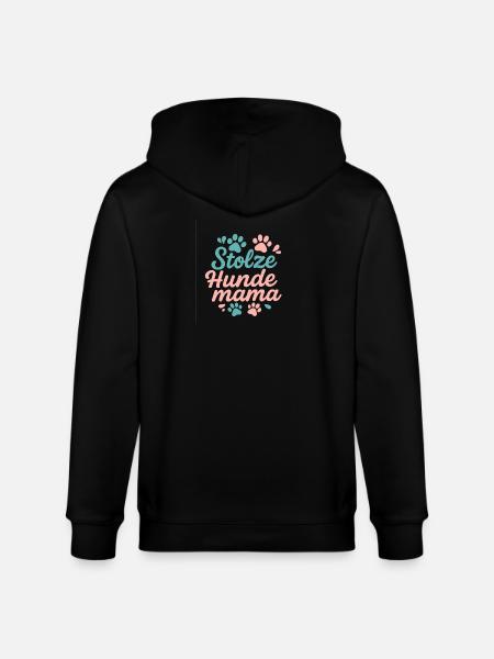Stolze Hunde Mama - Hunde Liebe - Stanley/Stella Unisex Bio-Kapuzenjacke CULTIVATOR - Schwarz