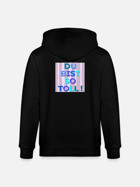 Du bist toll - Stanley/Stella Unisex Bio-Kapuzenjacke CULTIVATOR  - Schwarz