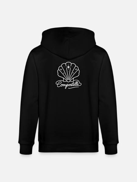 Scallop Compostela - Stanley/Stella CULTIVATOR  Unisex Organic Hooded Jacket - black