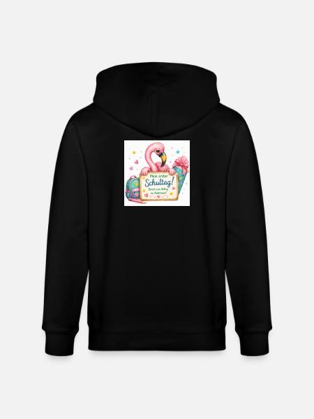 Flamingo Schulstart Abenteuer - Stanley/Stella Unisex Bio-Kapuzenjacke CULTIVATOR  - Schwarz