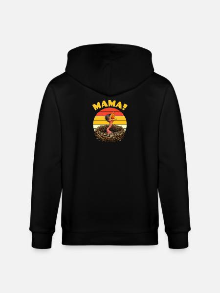 Mama Hungry Baby Bird - Stanley/Stella Unisex Bio-Kapuzenjacke CULTIVATOR  - Schwarz