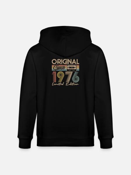 50th birthday, 50 years - Stanley/Stella CULTIVATOR Unisex Organic Hooded Jacket - black