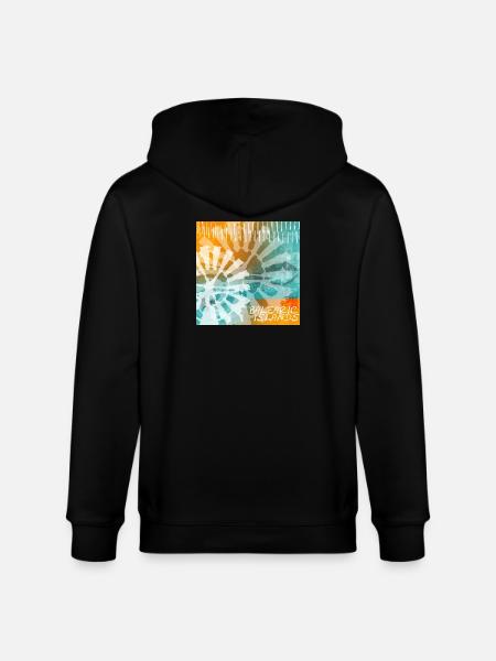 Balearic Islands Tie-Dye - Stanley/Stella CULTIVATOR Unisex Organic Hooded Jacket - black