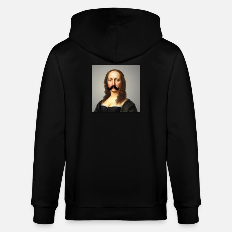 Mona lisa avec une moustache! - Veste à capuche bio CULTIVATOR Stanley/Stella Unisexe - noir