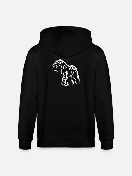 Kerry Blue Terrier "Black Edition" - Stanley/Stella CULTIVATOR Unisex Organic Hooded Jacket - black