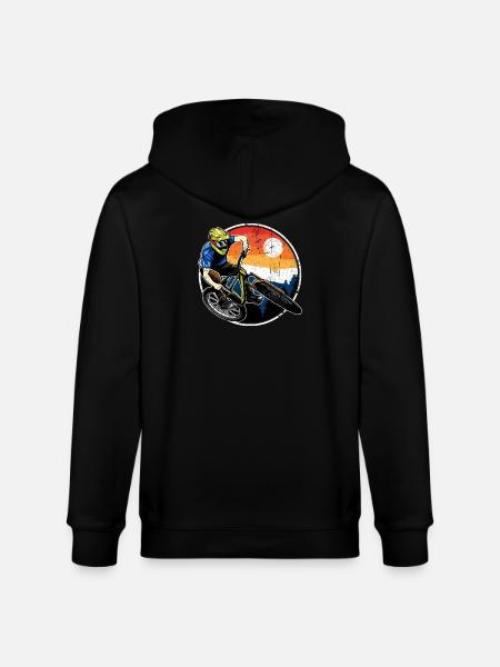 Sunset MTB Rider Circle - Stanley/Stella Unisex Bio-Kapuzenjacke CULTIVATOR - Schwarz