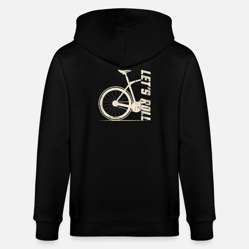 Silhouette rétro de vélo - Veste à capuche bio CULTIVATOR Stanley/Stella Unisexe - noir