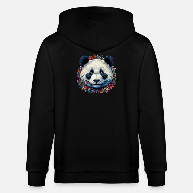 Panda - Stanley/Stella Unisex Bio-Kapuzenjacke CULTIVATOR - Schwarz