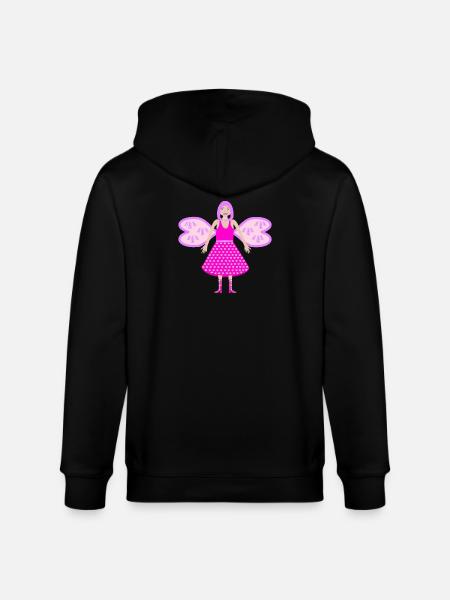 Fantasy Flower Fairy Foxglove Digitalia - Stanley/Stella CULTIVATOR økologisk unisex hettejakke - svart