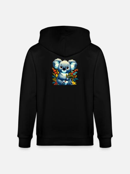 Koala - Stanley/Stella Unisex Bio-Kapuzenjacke CULTIVATOR - Schwarz