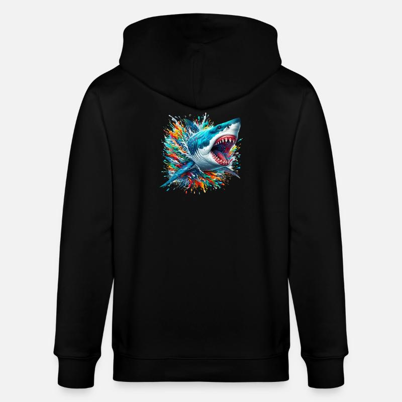 Requin - Veste à capuche bio CULTIVATOR Stanley/Stella Unisexe - noir